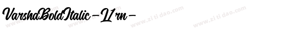 VarshaBoldItalic-L1rn字体转换