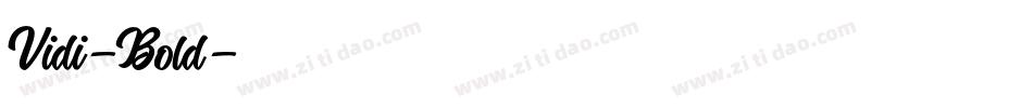 Vidi-Bold字体转换