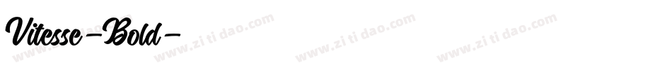 Vitesse-Bold字体转换