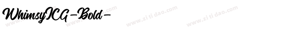WhimsyICG-Bold字体转换