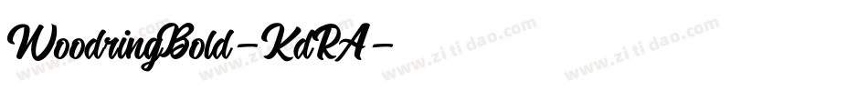 WoodringBold-KdRA字体转换