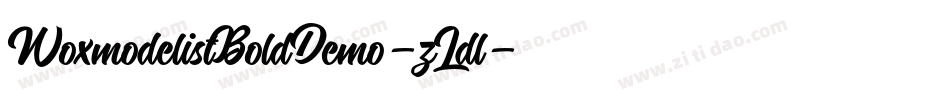 WoxmodelistBoldDemo-zLdl字体转换
