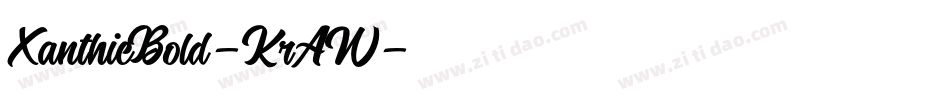 XanthieBold-KrAW字体转换
