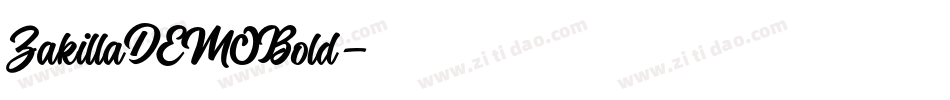 ZakillaDEMOBold字体转换