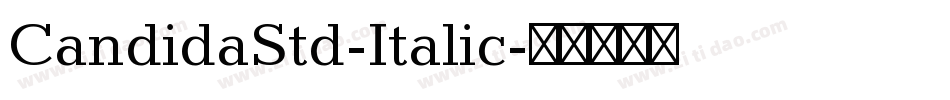 CandidaStd-Italic字体转换