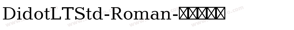 DidotLTStd-Roman字体转换