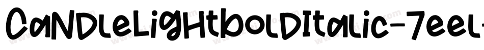 CandleLightBoldItalic-7eel字体转换