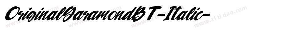 OriginalGaramondBT-Italic字体转换