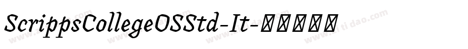 ScrippsCollegeOSStd-It字体转换