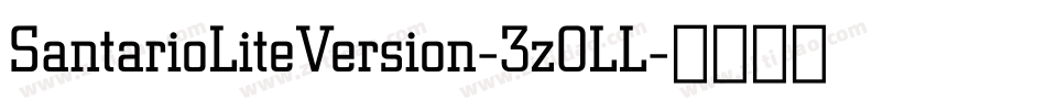 SantarioLiteVersion-3zOLL字体转换