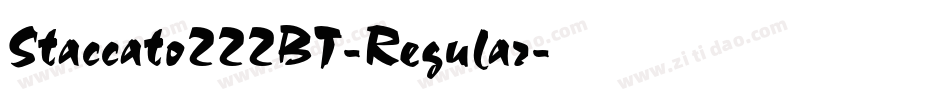 Staccato222BT-Regular字体转换