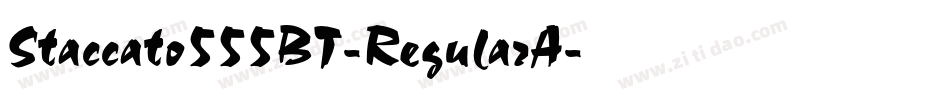 Staccato555BT-RegularA字体转换