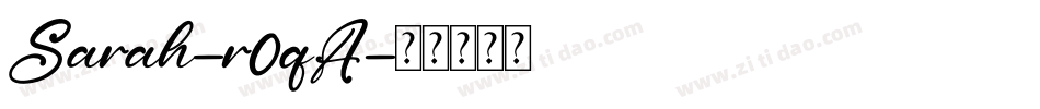 Sarah-r0qA字体转换