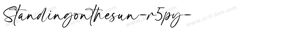 Standingonthesun-r5py字体转换