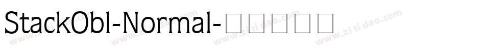 StackObl-Normal字体转换