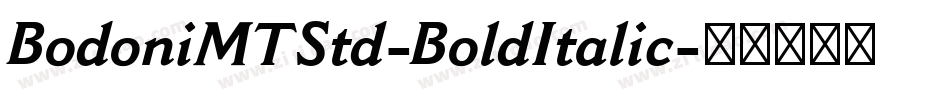 BodoniMTStd-BoldItalic字体转换