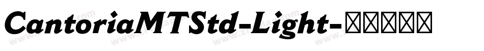 CantoriaMTStd-Light字体转换