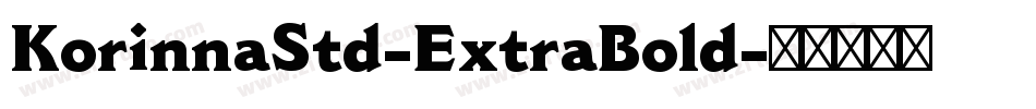 KorinnaStd-ExtraBold字体转换