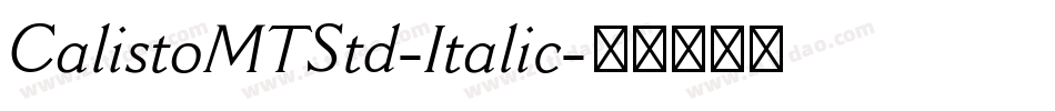 CalistoMTStd-Italic字体转换