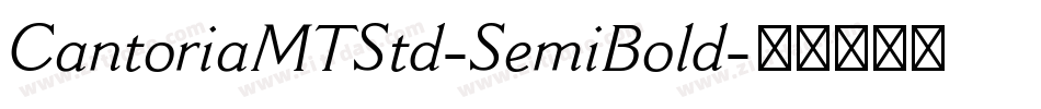 CantoriaMTStd-SemiBold字体转换