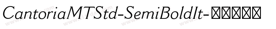 CantoriaMTStd-SemiBoldIt字体转换
