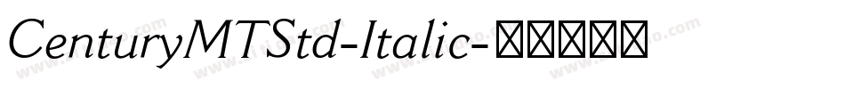CenturyMTStd-Italic字体转换