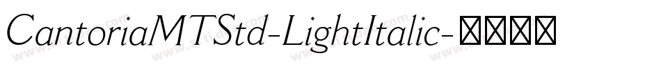 CantoriaMTStd-LightItalic字体转换