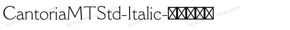 CantoriaMTStd-Italic字体转换