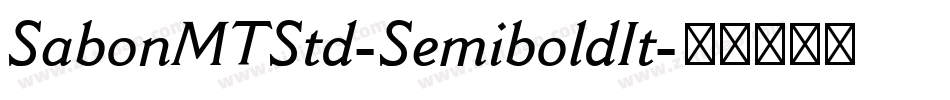 SabonMTStd-SemiboldIt字体转换