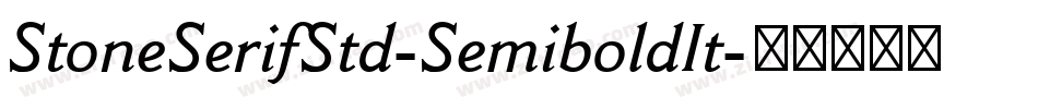 StoneSerifStd-SemiboldIt字体转换