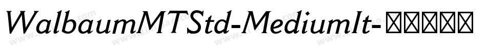WalbaumMTStd-MediumIt字体转换