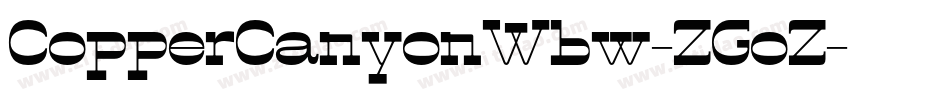 CopperCanyonWbw-ZGoZ字体转换
