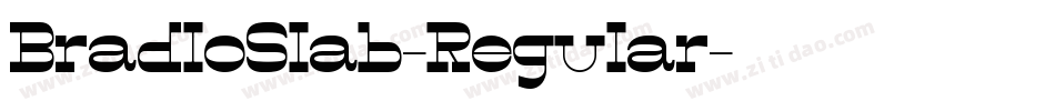 BradloSlab-Regular字体转换