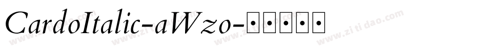 CardoItalic-aWzo字体转换