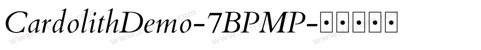 CardolithDemo-7BPMP字体转换