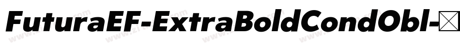 FuturaEF-ExtraBoldCondObl字体转换