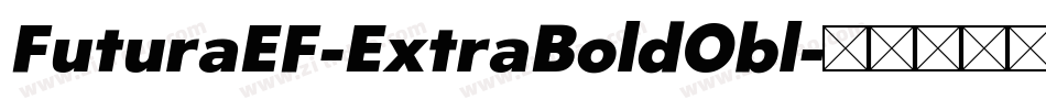 FuturaEF-ExtraBoldObl字体转换
