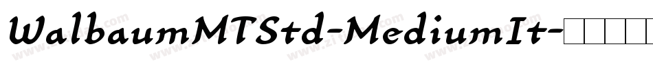 WalbaumMTStd-MediumIt字体转换