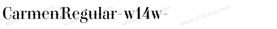 CarmenRegular-w14w字体转换