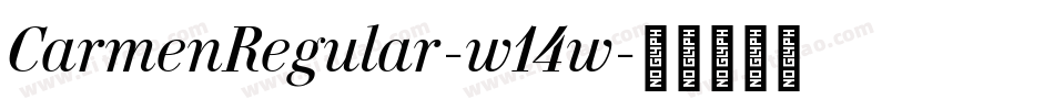 CarmenRegular-w14w字体转换