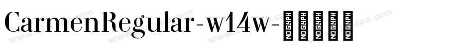 CarmenRegular-w14w字体转换