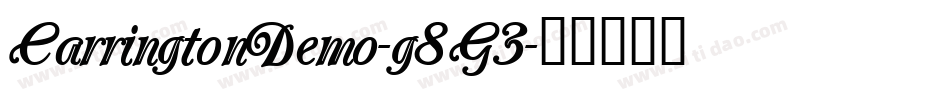 CarringtonDemo-g8G3字体转换