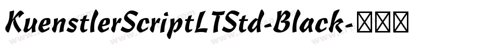KuenstlerScriptLTStd-Black字体转换