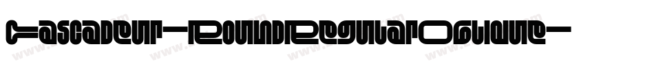 Cascadeur-RoundRegularOblique字体转换