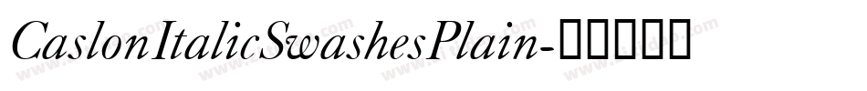CaslonItalicSwashesPlain字体转换