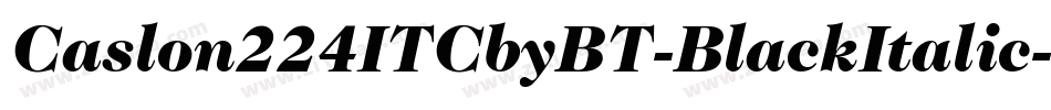 Caslon224ITCbyBT-BlackItalic字体转换