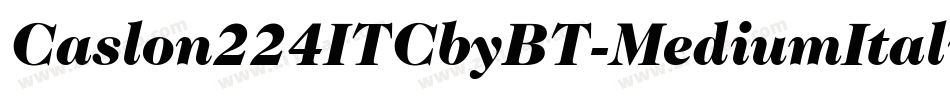 Caslon224ITCbyBT-MediumItalic字体转换