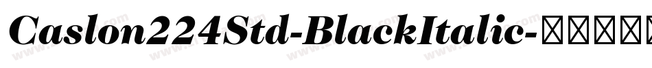 Caslon224Std-BlackItalic字体转换