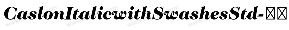 CaslonItalicwithSwashesStd字体转换