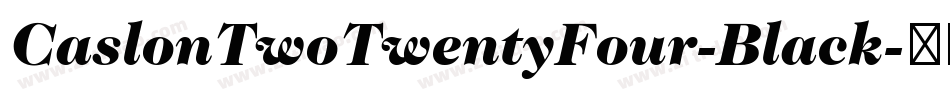 CaslonTwoTwentyFour-Black字体转换